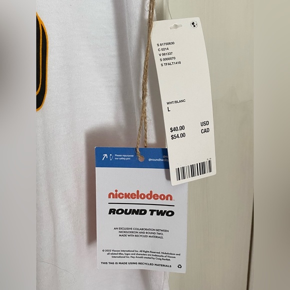 Urban Outfitters + Nickelodeon Round Two Rocket Power White T-Shirt | Size L NWT - Picture 4 of 8